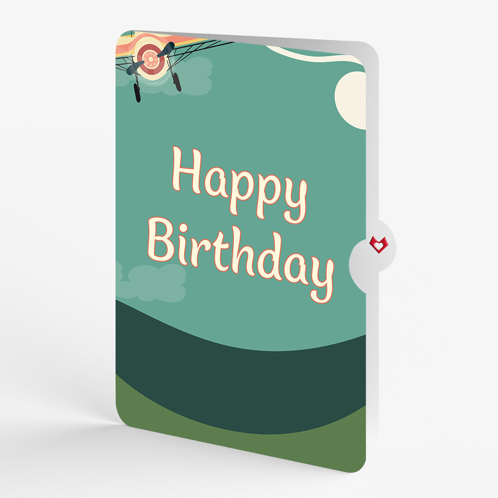 Vintage Plane Birthday Pop-Up Card and Sentiment Set