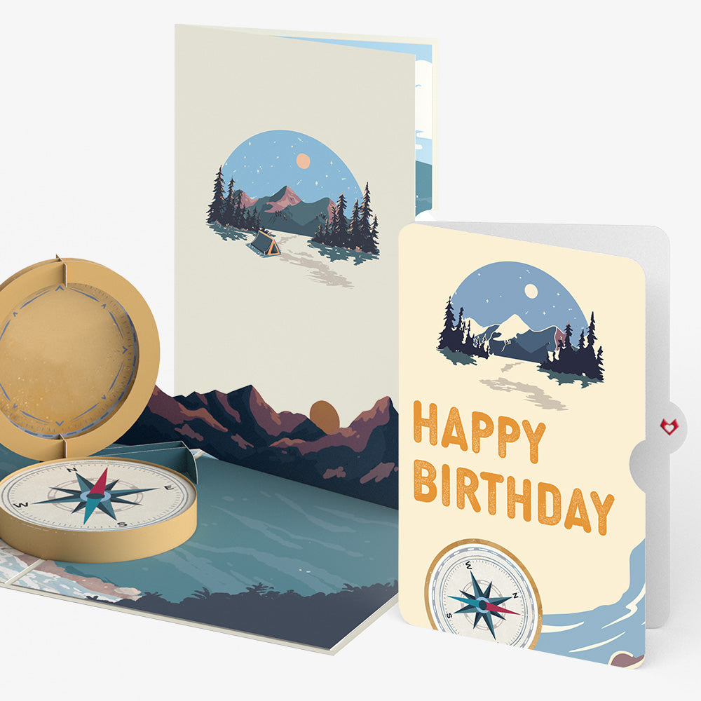 Classic Compass Birthday Pop-Up Card and Sentiment Set