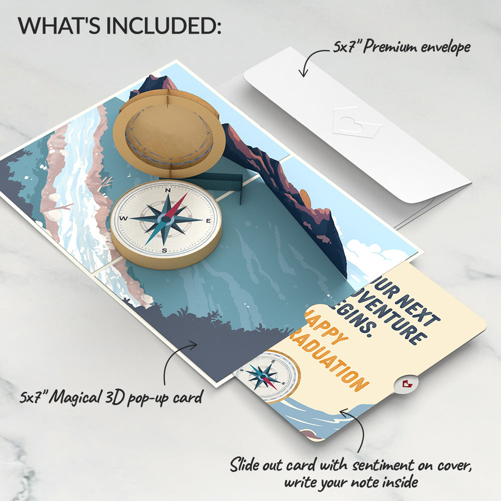 Classic Compass Graduations Pop-Up Card and Sentiment Set