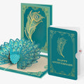 Art Deco Peacock Anniversary Pop-Up Card and Sentiment Set