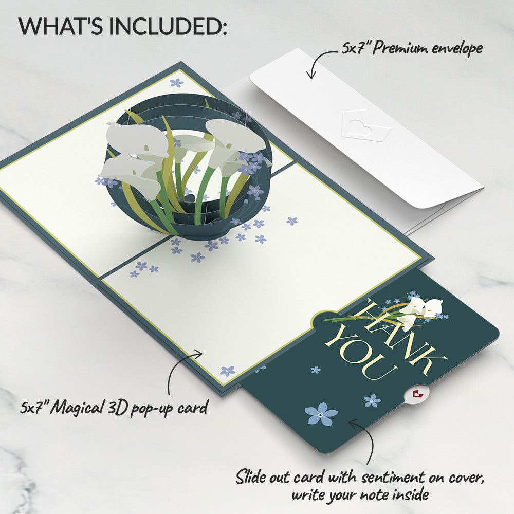 Calla Lily Thank You Pop-Up Card and Sentiment Set