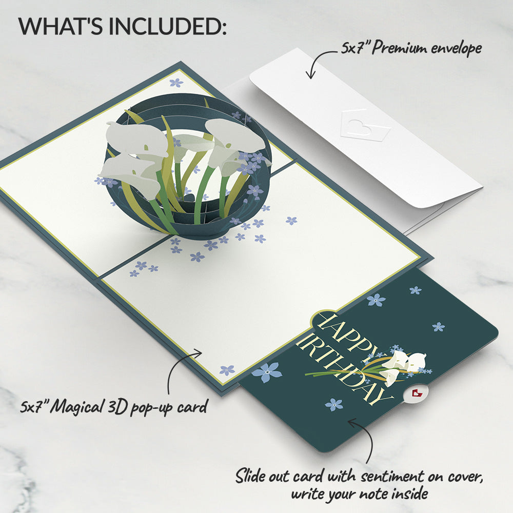 Calla Lily Birthday Pop-Up Card and Sentiment Set