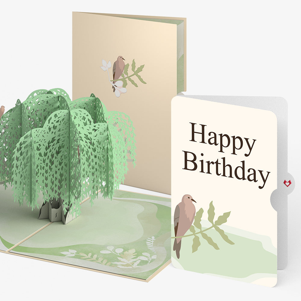 Willow Tree Doves Birthday Pop-Up Card and Sentiment Set