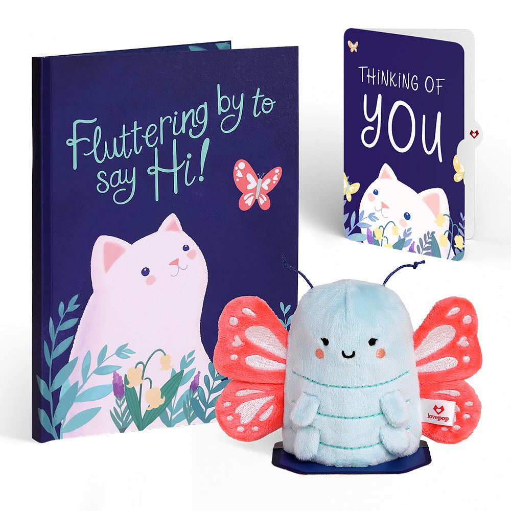 'Hi!' Butterfly Thinking of You Plushpop Card and Sentiment Set