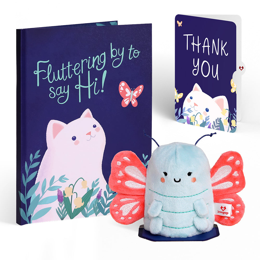 'Hi!' Butterfly Thank You Plushpop Card and Sentiment Set