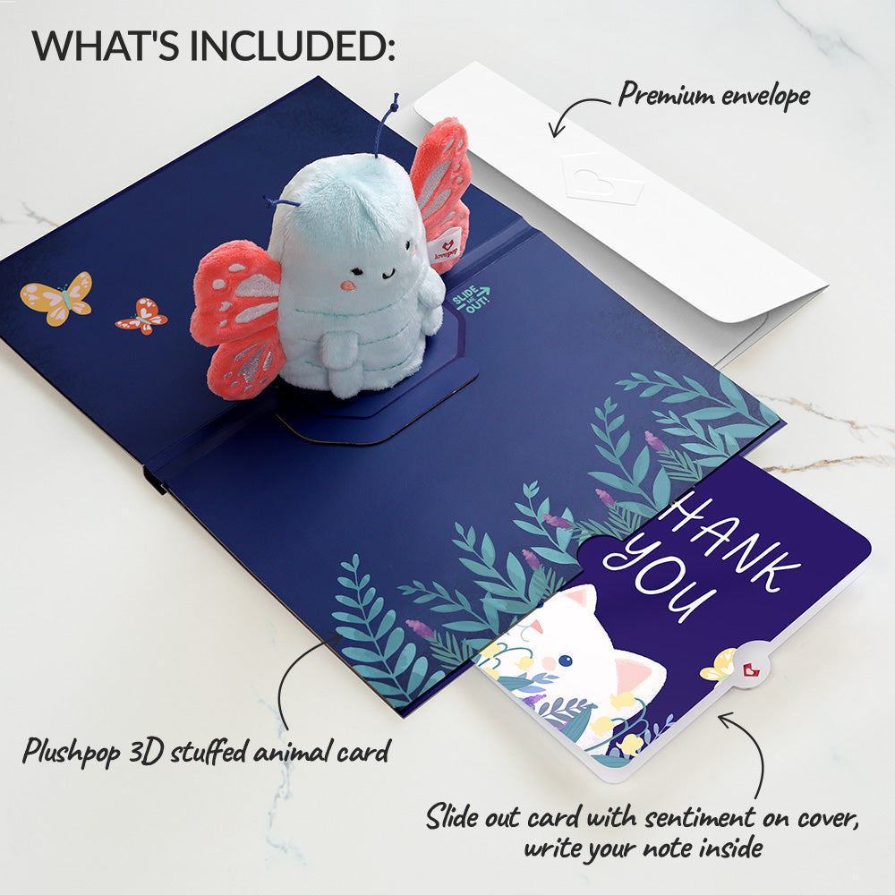 'Hi!' Butterfly Thank You Plushpop Card and Sentiment Set