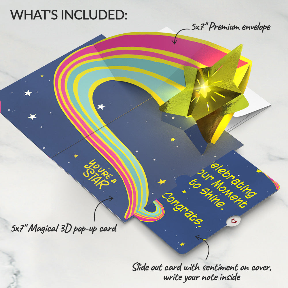 You're a Star Congratulations Light-Up Pop-Up Card and Sentiment Set