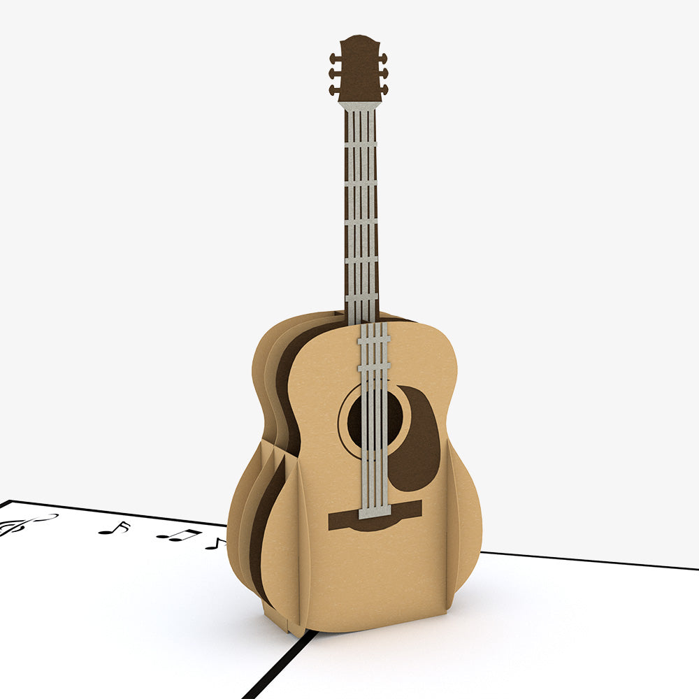 Acoustic Guitar Birthday Pop-Up Card and Favorite Song Sentiment Set
