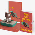 Mischievous Cat Birthday Pop-Up Card and Still Petty Sentiment Set