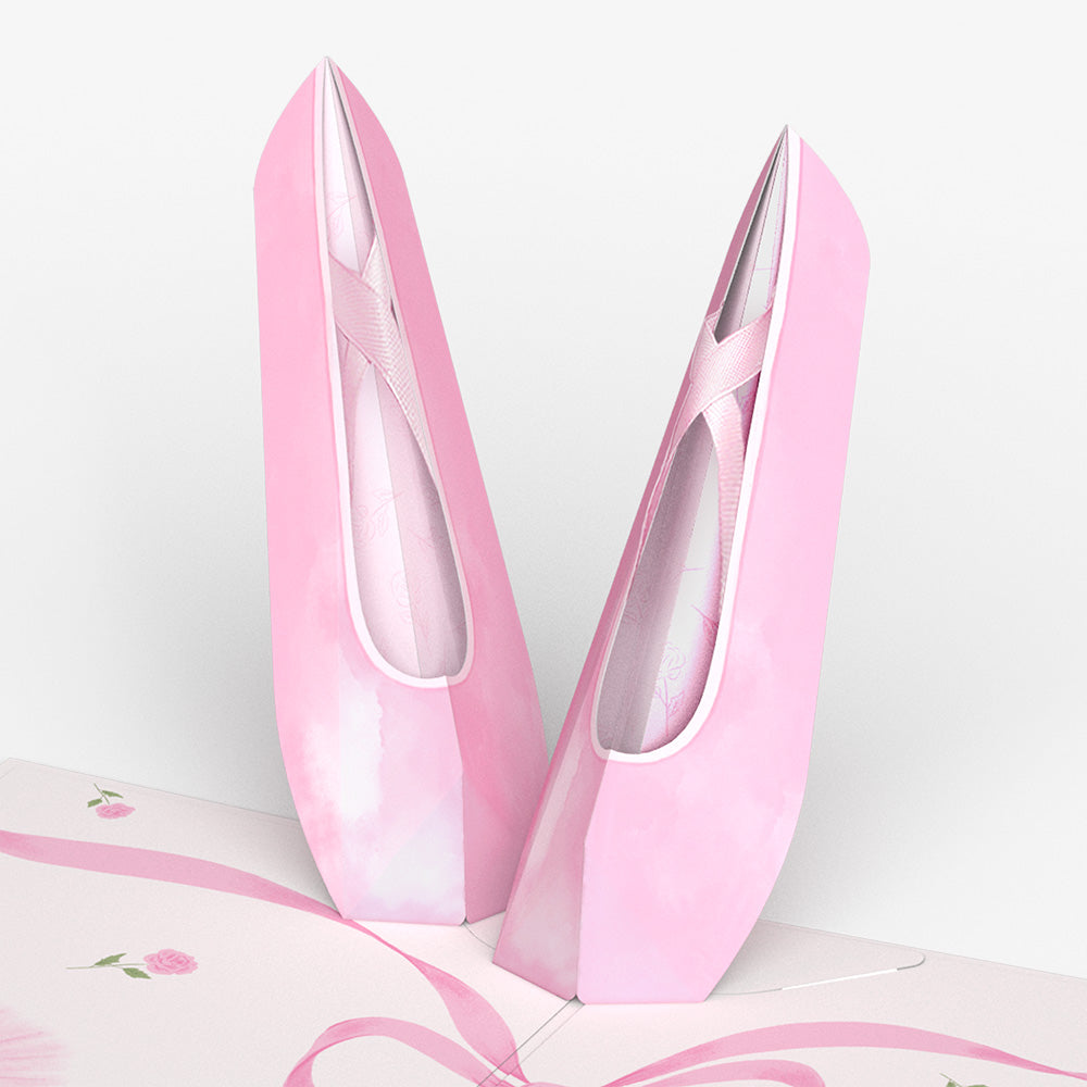 Ballet Slippers Birthday Pop-Up Card and Pirouetting Another Year Sentiment Set