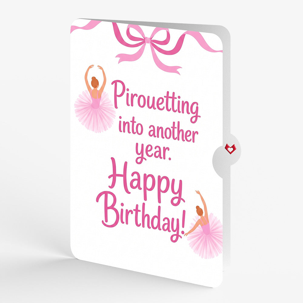 Ballet Slippers Birthday Pop-Up Card and Pirouetting Another Year Sentiment Set