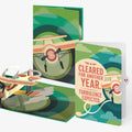 Vintage Plane Birthday Pop-Up Card and Turbulence Expected Sentiment Set