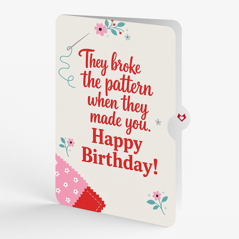 Classic Sewing Machine Birthday Pop-Up Card and Broke The Pattern Sentiment Set