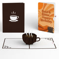 Coffee Cup Birthday Pop-Up Card and Bold Bitter Sentiment Set