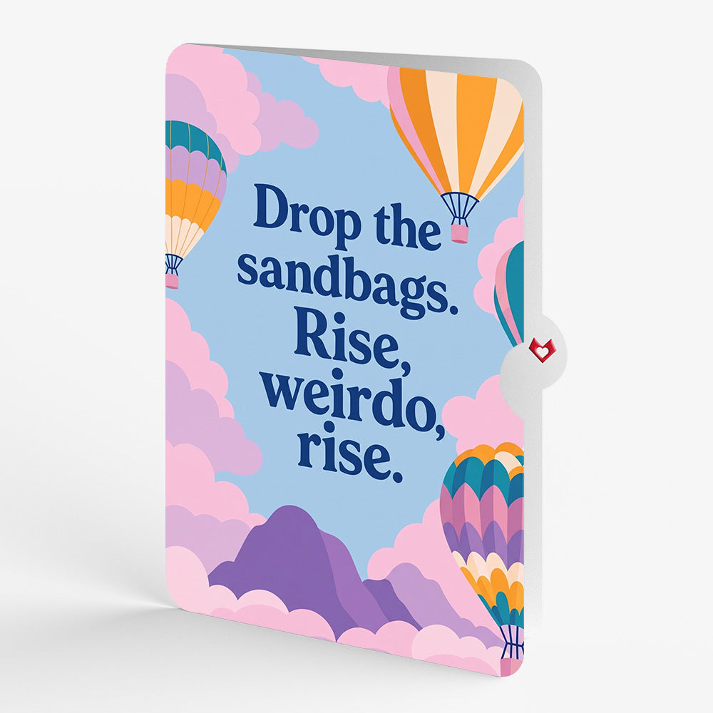 Majestic Hot Air Balloon Birthday Pop-Up Card and Rise Weirdo Rise Sentiment Set