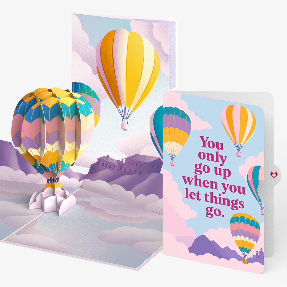 Majestic Hot Air Balloon Birthday Pop-Up Card and Let Things Go Sentiment Set