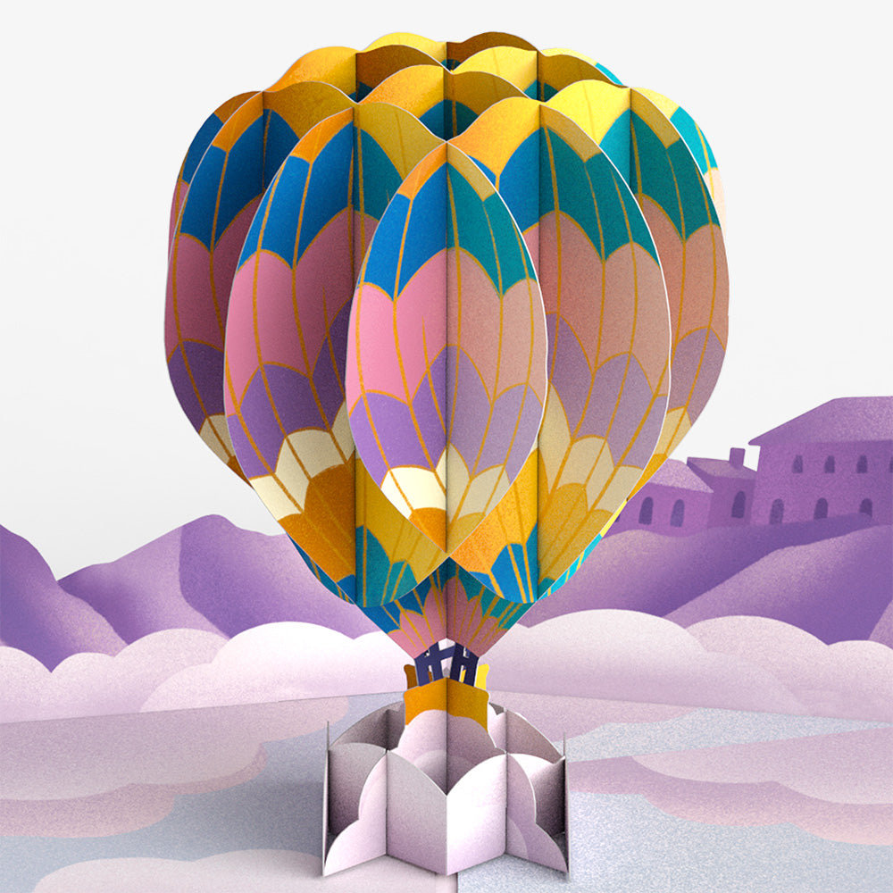 Majestic Hot Air Balloon Birthday Pop-Up Card and Drifting Older Sentiment Set
