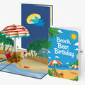 Sandy Shores Birthday Pop-Up Card and Beach Beer Sentiment Set