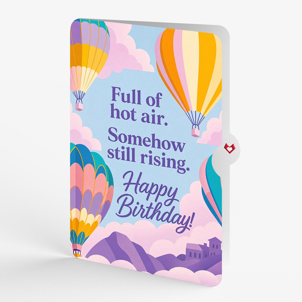 Majestic Hot Air Balloon Birthday Pop-Up Card and Still Rising Sentiment Set