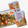 Woodland Critter Village Birthday Pop-Up Card and Village Animals Sentiment Set