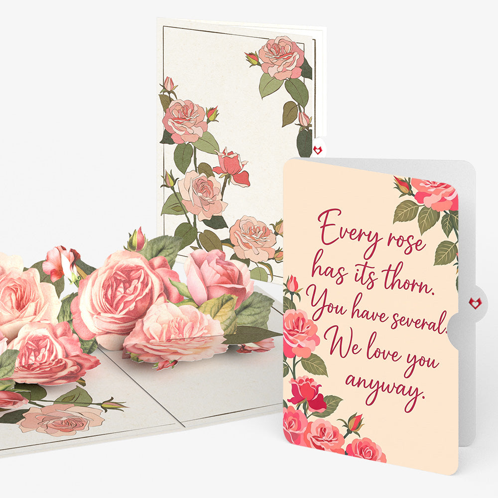 Roses in Bloom Birthday Pop-Up Card and Several Thorns Sentiment Set