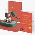 Mischievous Cat Birthday Pop-Up Card and Old Enough to Nap Sentiment Set