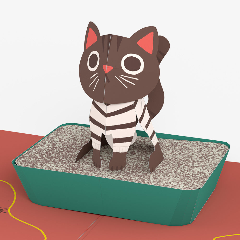 Mischievous Cat Birthday Pop-Up Card and Old Enough to Nap Sentiment Set