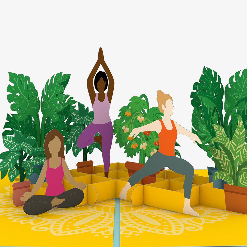 Yoga Poses Birthday Pop-Up Card and Creaky Centered Sentiment Set