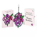 You Make Things Bloom Orchid Birthday Suncatcher Card and Sentiment Set