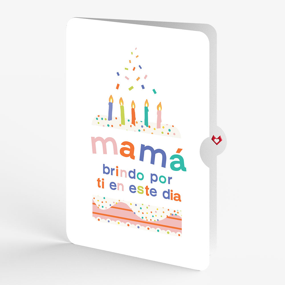 Happy Birthday to You! Confetti Cake Pop-Up Card and Sentiment Set for Spanish Mom