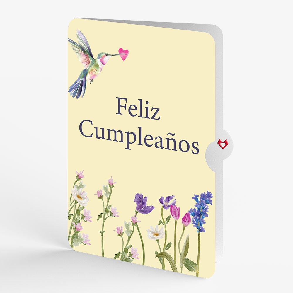 Love in Bloom Hummingbird Pop-Up Card and Spanish Birthday Sentiment Set