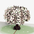 Pink Magnolia Tree Weddings Pop-Up Card and Spanish Lasting Love Sentiment Set