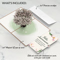 Pink Magnolia Tree Anniversary Pop-Up Card and Spanish Love Forever Sentiment Set