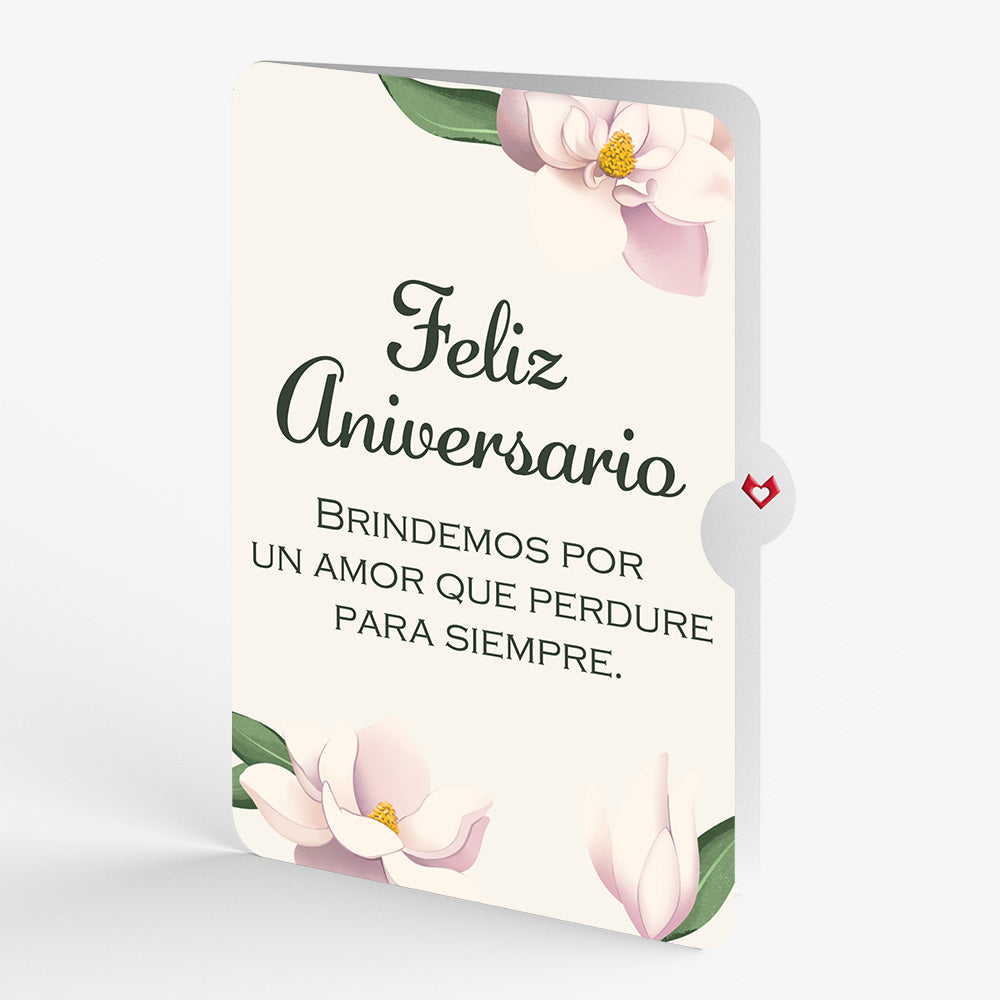 Pink Magnolia Tree Anniversary Pop-Up Card and Spanish Love Forever Sentiment Set