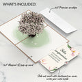 Pink Magnolia Tree Engagements Pop-Up Card and Spanish Celebrating Your Love Sentiment Set