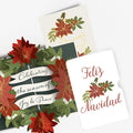Season's Greetings Poinsettia Wreath Pop-Up Card and Spanish Christmas Sentiment Set