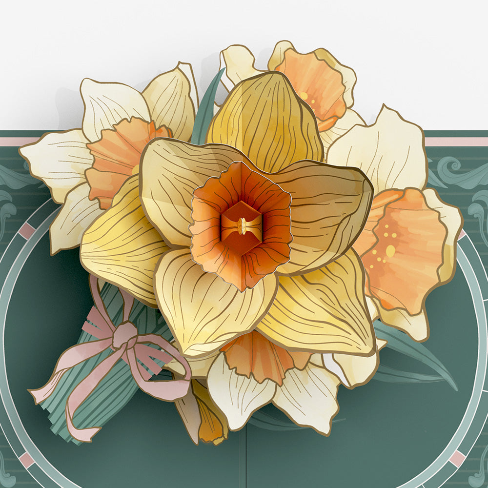 Daffodils in Bloom Pop-Up Card and Spanish Sympathy Sentiment Set