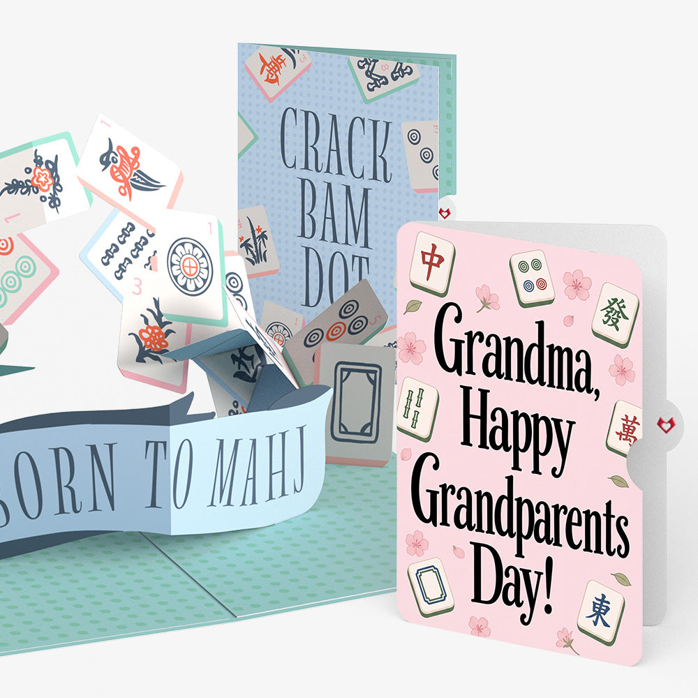 Crack Bam Dot Mahjong Pop-Up Card and Grandparents Day Sentiment Set