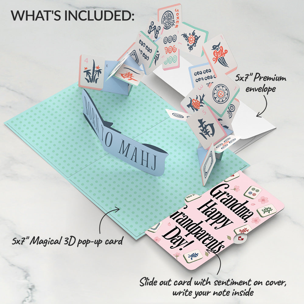Crack Bam Dot Mahjong Pop-Up Card and Grandparents Day Sentiment Set