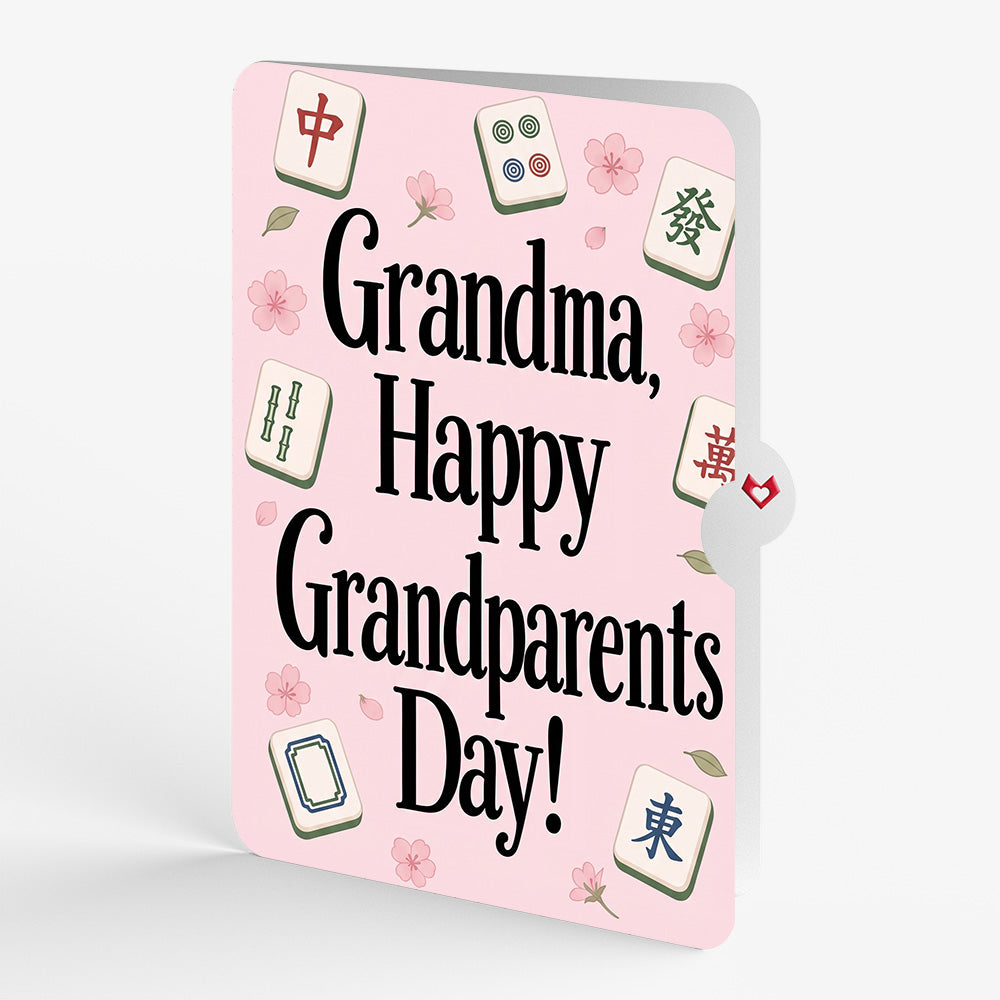 Crack Bam Dot Mahjong Pop-Up Card and Grandparents Day Sentiment Set