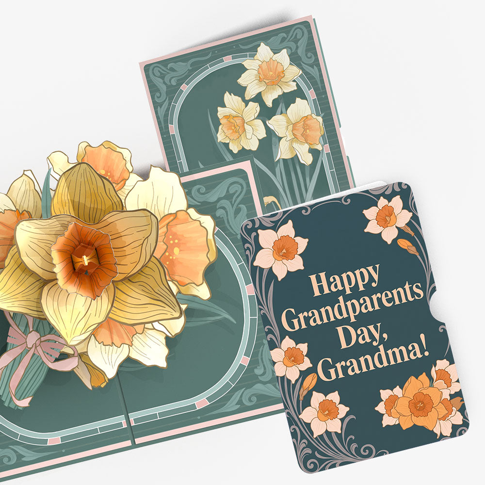 Daffodils in Bloom Pop-Up Card and Grandparents Day Sentiment Set