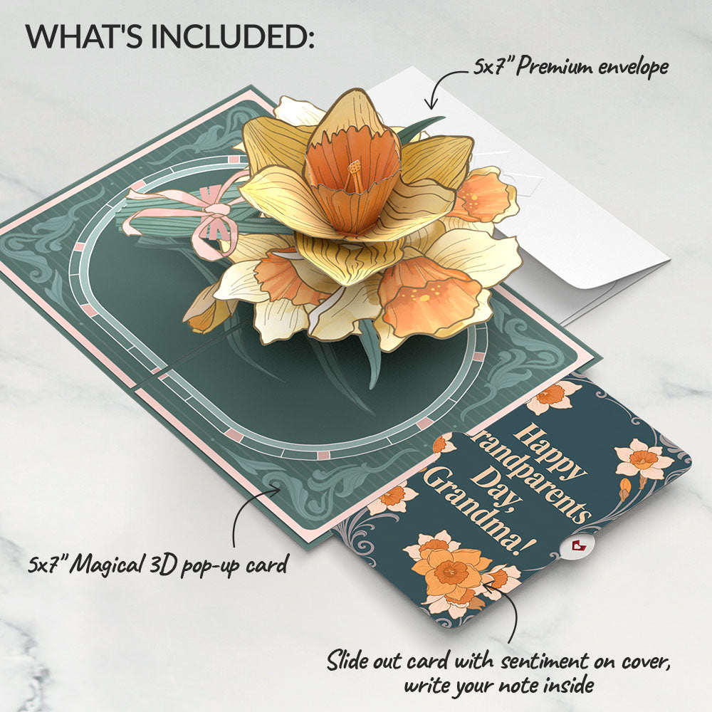 Daffodils in Bloom Pop-Up Card and Grandparents Day Sentiment Set