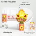 Sunflower Sunshine Light-Up Bouquet and Grandparents Day Sentiment Set
