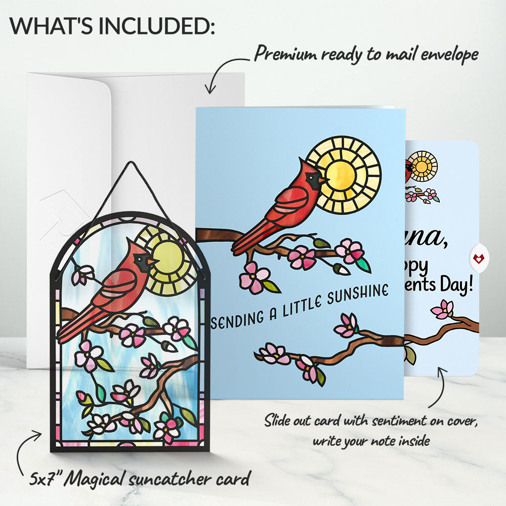 Sending Sunshine Cardinal Suncatcher Card and Grandparents Day Sentiment Set