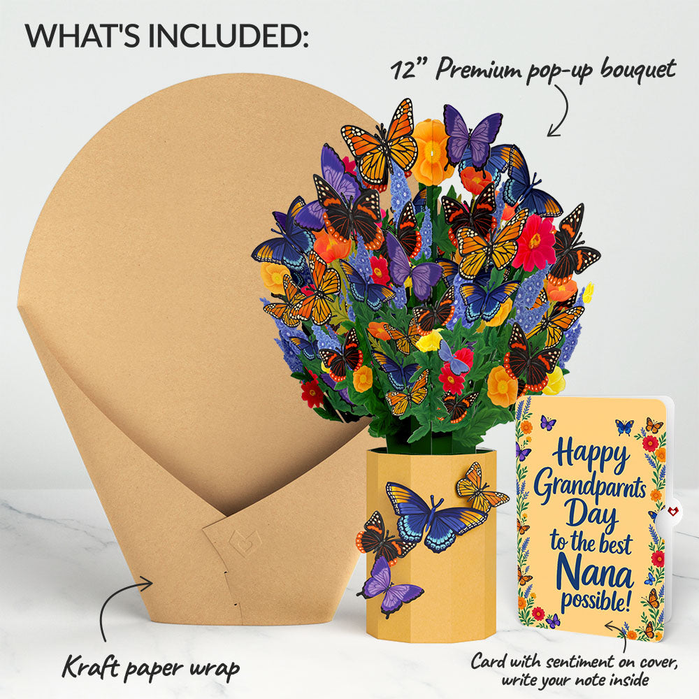Brilliant Butterfly Bouquet and Grandparents Day Sentiment Set