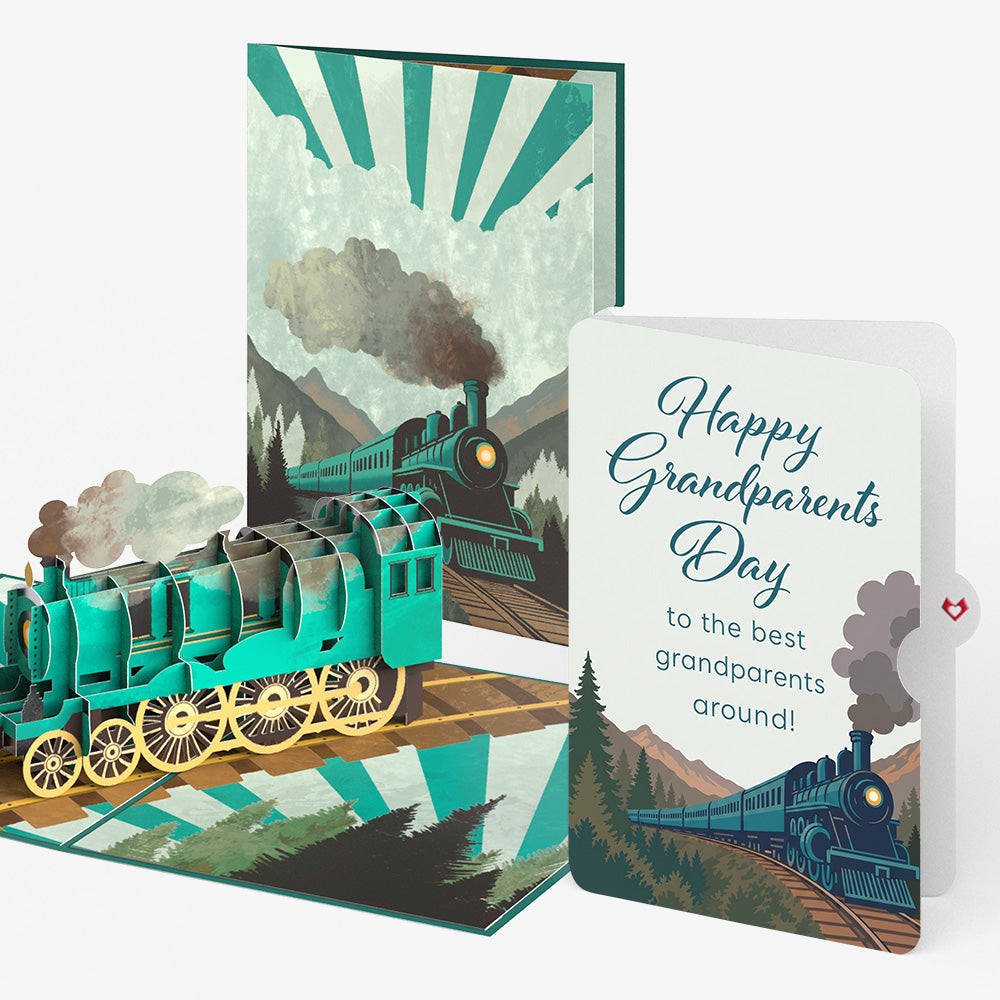 Classic Train Pop-Up Card and Grandparents Day Sentiment Set
