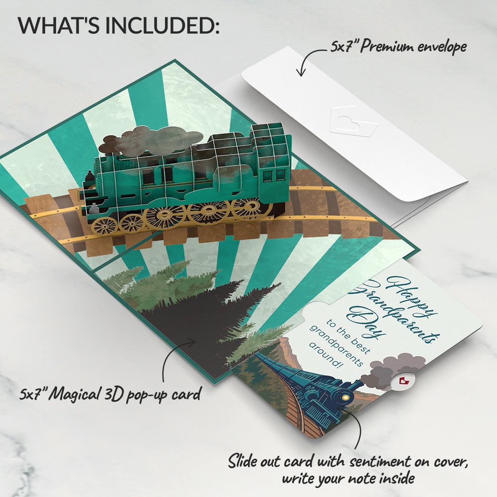 Classic Train Pop-Up Card and Grandparents Day Sentiment Set