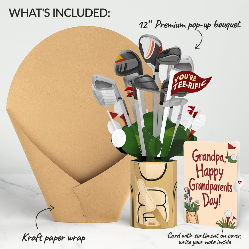 Tee-rific Golf Bouquet and Grandparents Day Sentiment Set