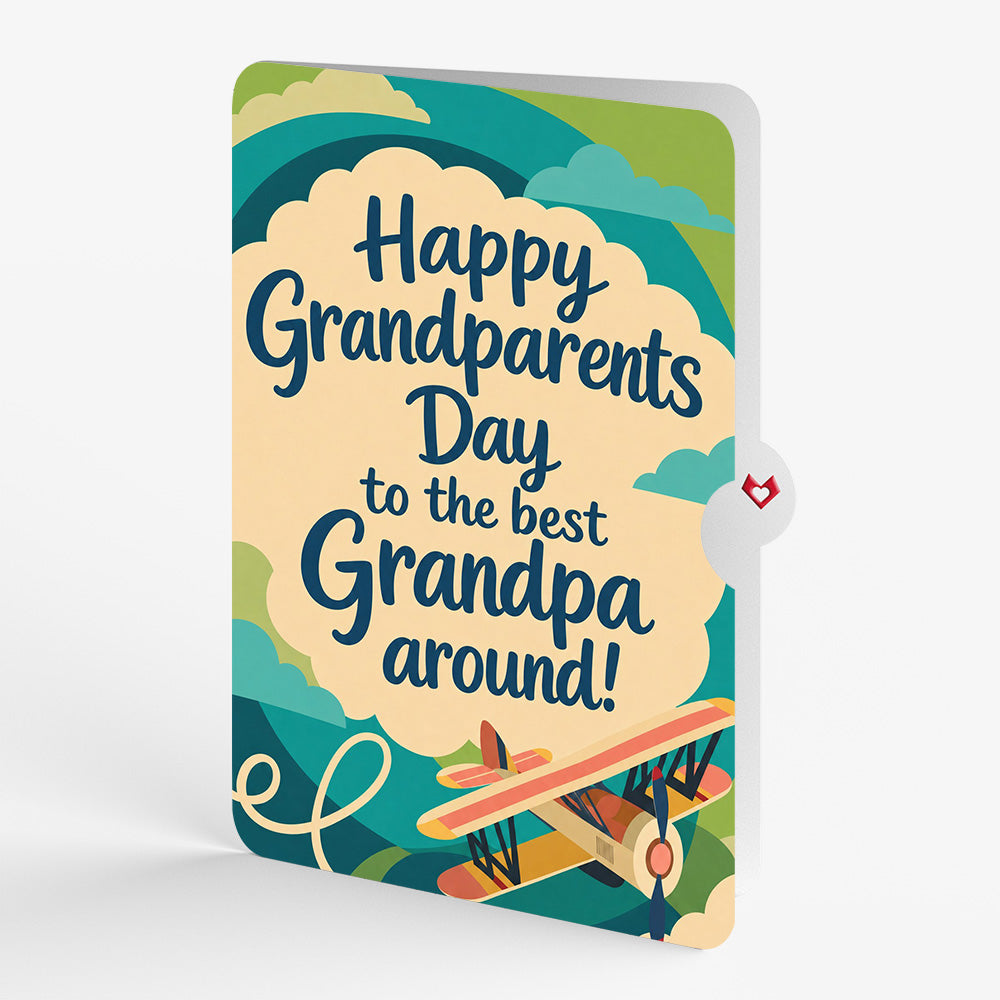 Vintage Plane Pop-Up Card and Grandparents Day Sentiment Set