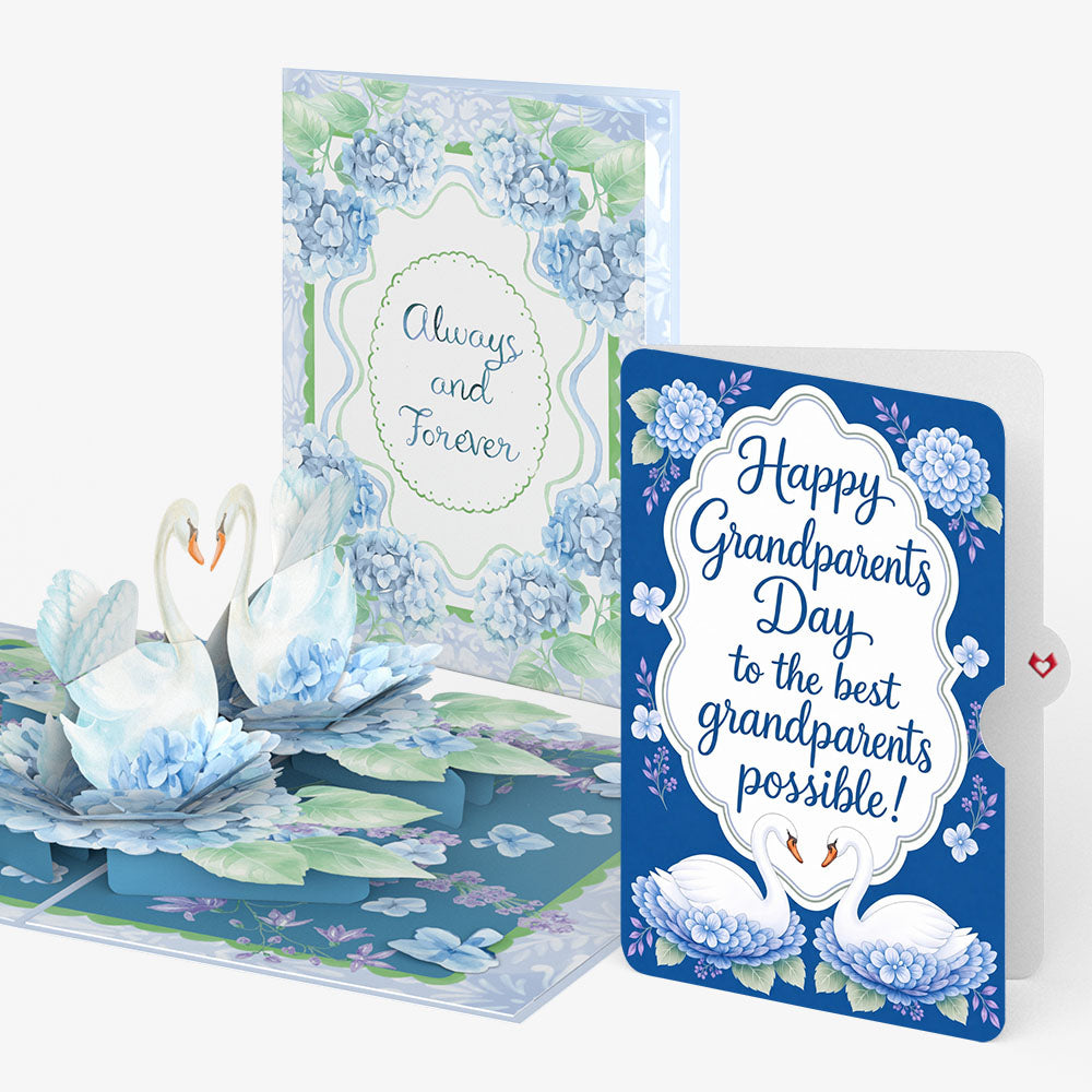 Always and Forever Swans Pop-Up Card and Grandparents Day Sentiment Set